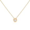 thumbnail image 3 of Pompeii 1/2ct Round Solitaire Bezel Diamond Pendant 14k Yellow Gold (G/H,I1), 3 of 5