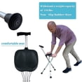 thumbnail image 5 of Bastón plegable portátil Honmido ajustable con asiento que ofrece durabilidad al caminar y comodidad al sentarse. Bastón de aleación con muletas, antideslizante y ligero para personas mayores (negro)., 5 of 5