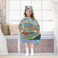 thumbnail image 7 of FORMRS Wearable Blanket Hoodie with Sleeves for Kids Cozy Flannel Sweatshirt, Art Goldfish, 7 of 7