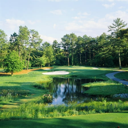 Trees in a golf course Pine Needles Lodge and Golf Club Pinehurst Moore County North Carolina USA Rolled Canvas Art - Panoramic Images (12 x