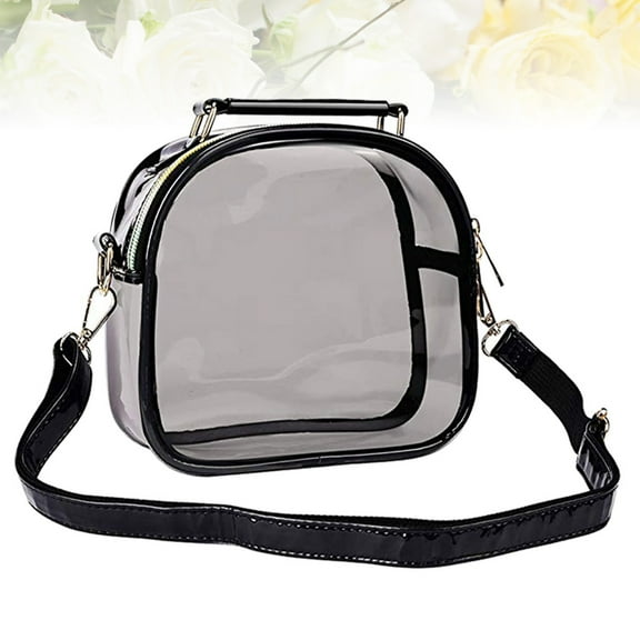 MOKKHNB 1Pcs Clear Handbags Women Transparent Shoulder Bag for Prom 17.5x7x17.5cm