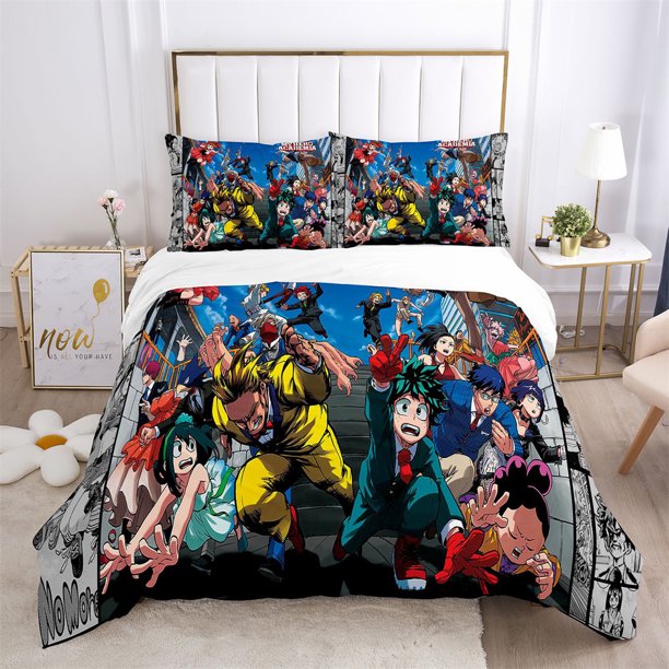Novelty My Hero Academia Bedding Bed Set Twin Full Queen King Size 1 Duvet Cover 2 Pillowcases