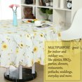 thumbnail image 4 of PiccoCasa Vinyl Tablecloth Round 60" Dia Yellow Flower Pattern Waterproof, 4 of 7