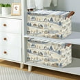 thumbnail image 2 of Yayeee Foldable Storage Basket for Shelves with Handles Set of 2 Waterproof Cloth Bins, Snowy Mountains, 2 of 7