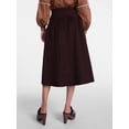 thumbnail image 4 of Scenario Women's and Women's Plus Tie Waist Midi Skirt, Sizes XS-4X, 4 of 6