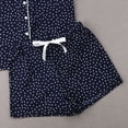 thumbnail image 6 of Womens 2 Piece Pajamas Set Short Sleeve Sleepwear Button-Down Shirt and Shorts Set, 6 of 6