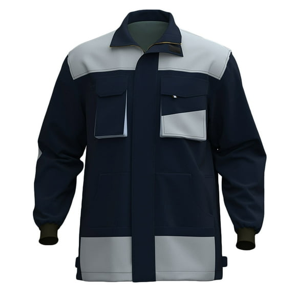 Cavosen Men's Cargo Jacket Winproof Lapel Coat with Pockets Warm Outdoor Hiking Jogger Athletic Versatile Tops