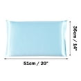 thumbnail image 6 of PiccoCasa Silk Pillowcase with Zipper, Light Blue Travel(14"x20"), 6 of 6