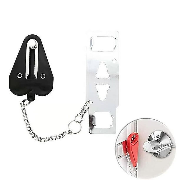 Cerradura de puerta portátil de 3 piezas, ideal para viajes, brinda mayor seguridad y privacidad