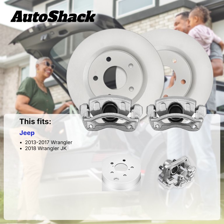 AutoShack Drilled & Slotted Brake Rotors For Jeep Grand Cherokee & Commander - Front Set