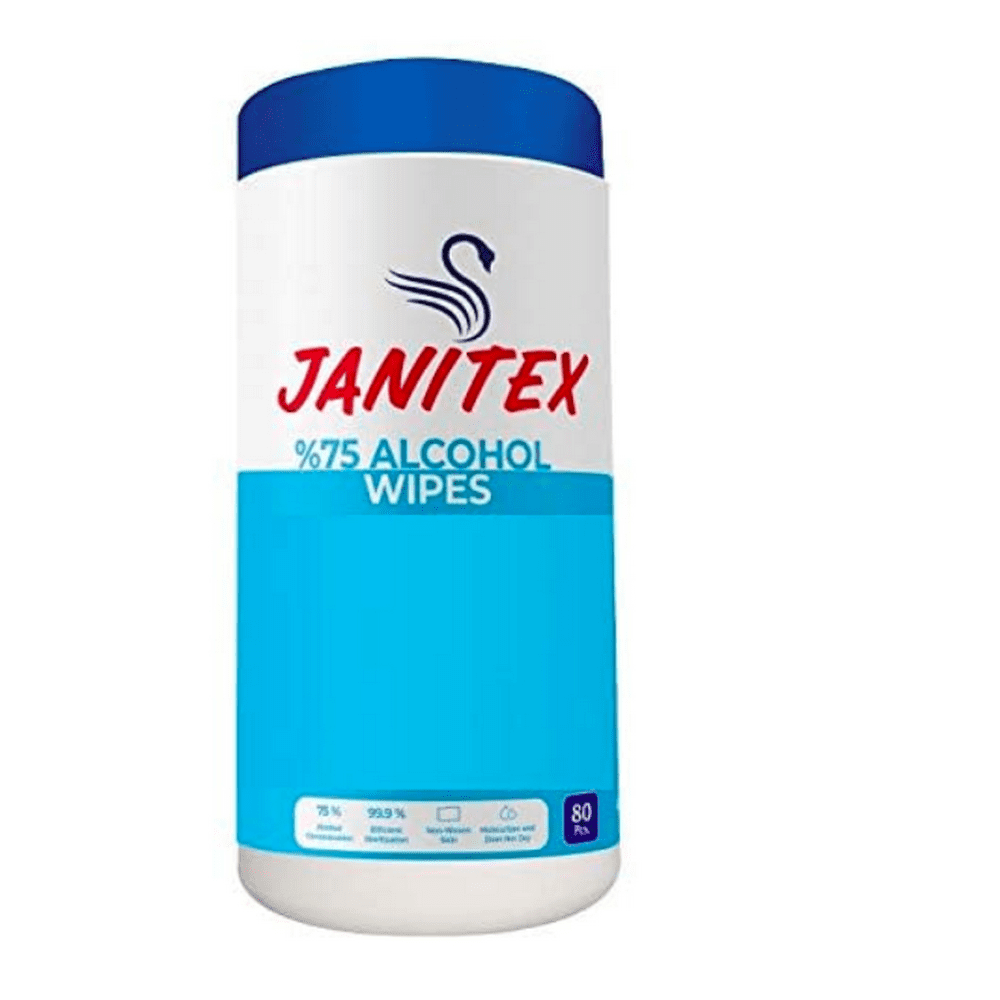 Janitex 75 Alcohol Wipes 80 Pcs Canister
