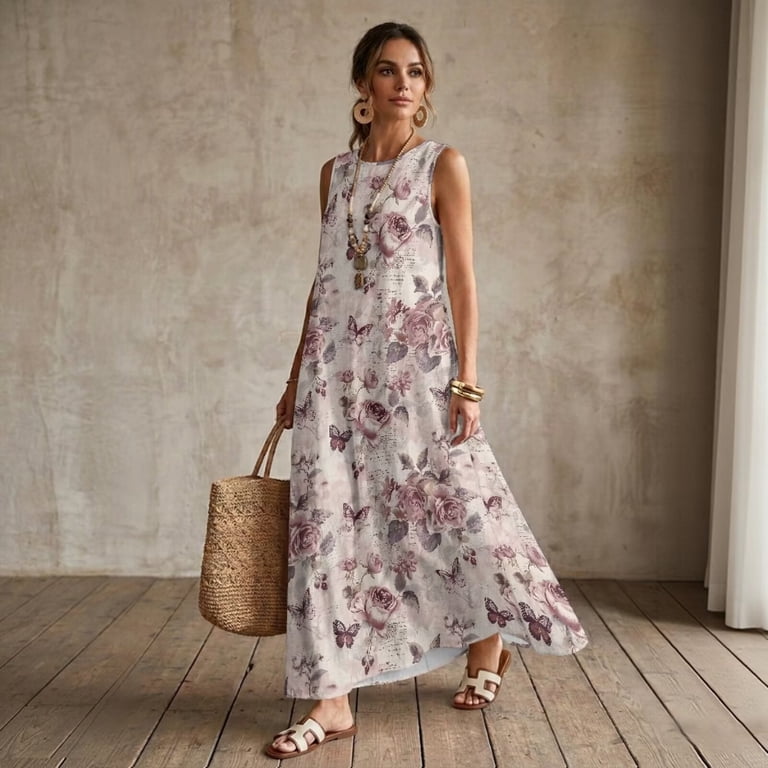rose linen dresses Dune Midi Linen Dress | Bohomey