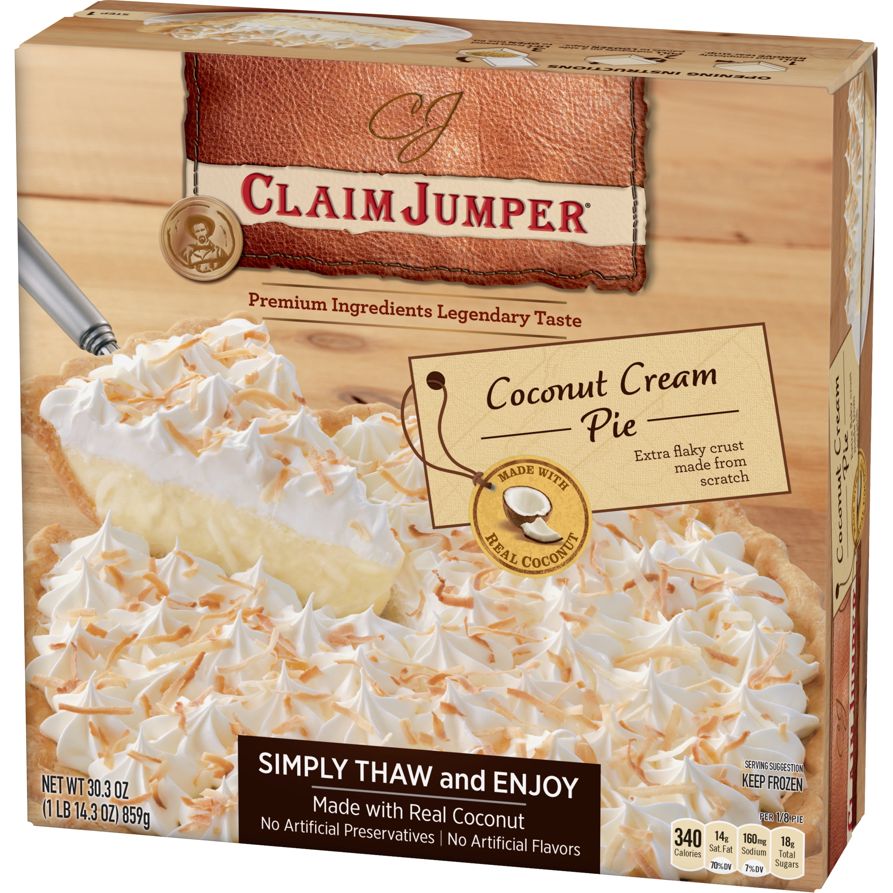 Claim Jumper Coconut Cream Pie Frozen Dessert, 30.3 Ounce