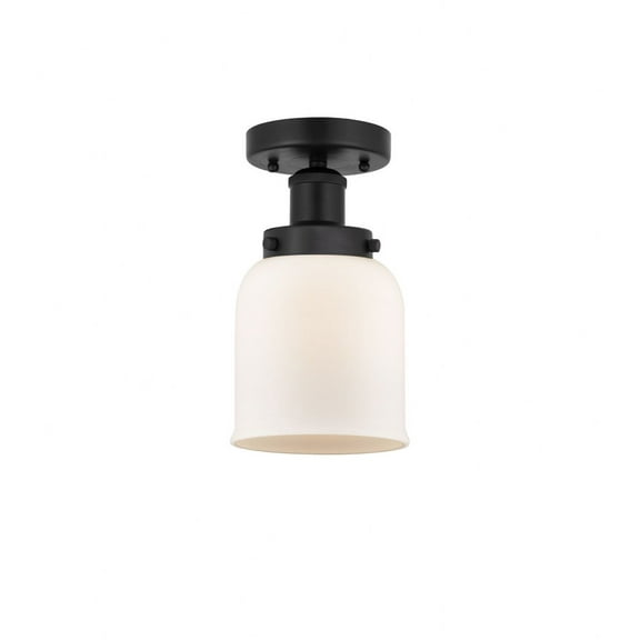 Innovations Lighting - Bell - 1 Light Semi-Flush Mount In Industrial Style-8.25