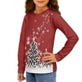 thumbnail image 2 of DISNIMO Christmas Tree T-Shirts for Kids Girls Shirts Long Sleeve Size 3-4 Boys Shirts Crew Neck Shirt Kids Girls Cute Tshirts for Kids Shirt Long Sleeve Casual Tops for Girls Tee Shirts, 2 of 7