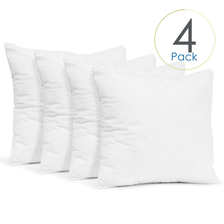 Throw Pillow Inserts Set of Insert White Forms Soft Microfiber 2