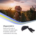 thumbnail image 4 of Sonducket Pañuelo para la cabeza para mujer, gorro de dormir preatado a la moda, tocado con textura suave, accesorios para el cabello para la vida diaria Sombreros negro Sonducket AP009762-01, 4 of 6