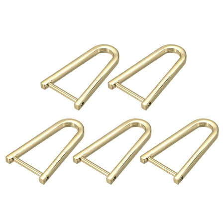 

Uxcell D-Rings Screw in Shackle 5Pack 50mm Horseshoe U Shape D Ring for Bag DIY Gold