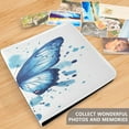thumbnail image 5 of WOBOGO Blue Butterfly Photo Albums 20 pages large capacity DIY self-adhesive page PU leather cover for family wedding anniversary baby vacation photos 24×11.8in, 5 of 9