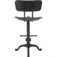 thumbnail image 3 of Farmhouse Tractor Seat Stool with Back, Black, 3 of 3