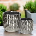 thumbnail image 2 of Wren Emboss Ceramic Planter Set (Set of 2), 2 of 11