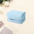 thumbnail image 3 of Unique Bargains 1 Pc Simple Square Makeup Bag Light Blue PU Leather, 3 of 6