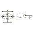 thumbnail image 2 of White Water 6334S 316 Stainless Diamond Pad Eyes, 2 of 2