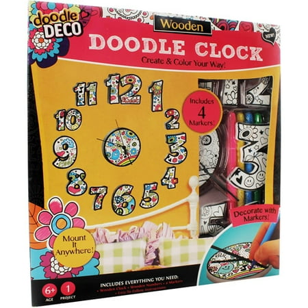 Doodle Deco Wall Art Clock