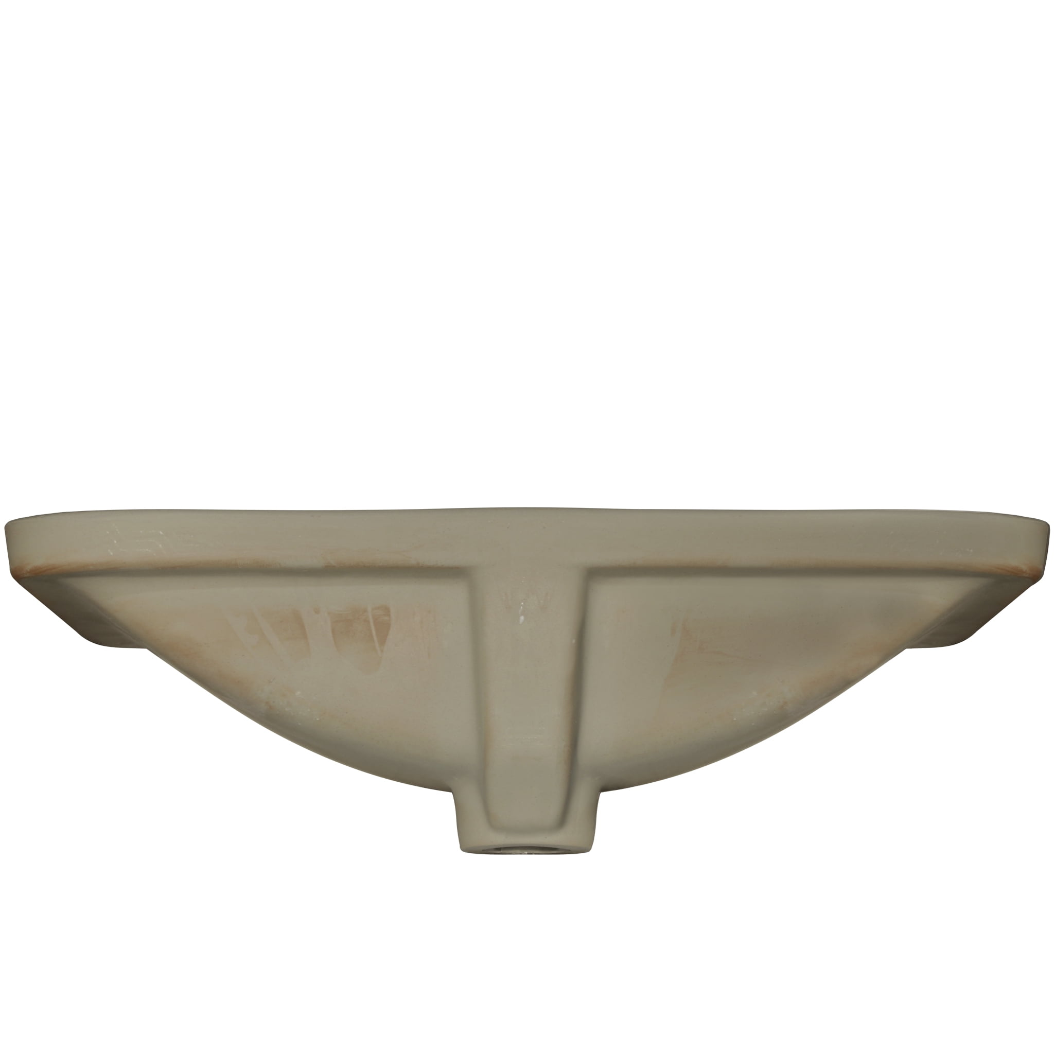 Novatto NP-U213907 Rectangular Undermount White Porcelain Sink with Overflow, 22.375-inches