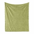 thumbnail image 1 of Abstract Soft Flannel Fleece Throw Blanket, Continuous Vibrant and Flower Inspired Formations, Cozy Plush for Indoor and Outdoor Use, 70" x 90", Green Brown Yellow Green, by Ambesonne, 1 of 5