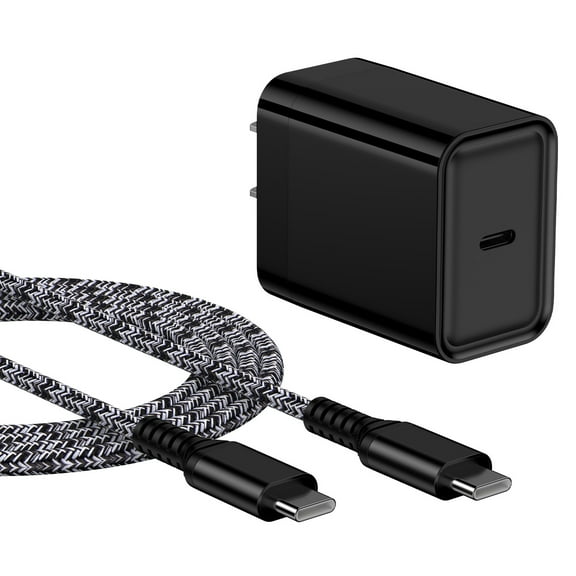 USB C Wall Charger, Hootek 20W Type C Charger Block with 6FT Charging Cable USB C to C Cable Cord Phone Charger Adapter USB C Brick Type C Fast Charging Block for iPhone Samsung, Black