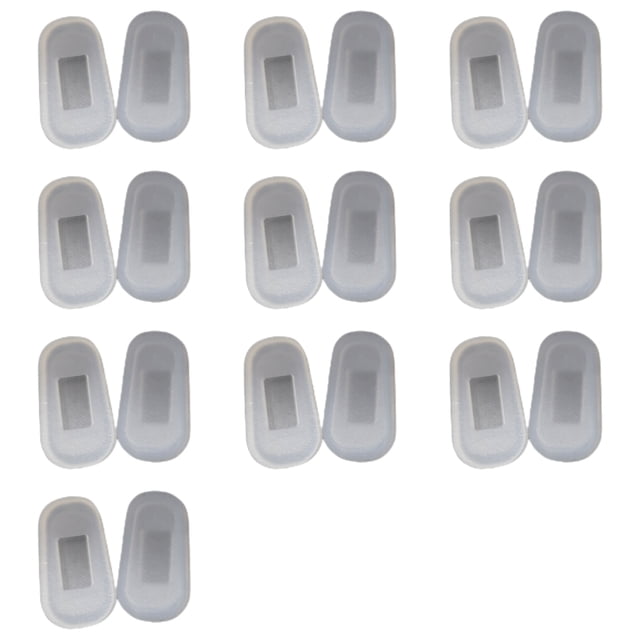 Qarigey 10a Juego de 2 almohadillas nasales suaves y cómodas de gel de sílice para gafas Almohadillas nasales adhesivas antideslizantes Cadenas y cordones para anteojos blanco S