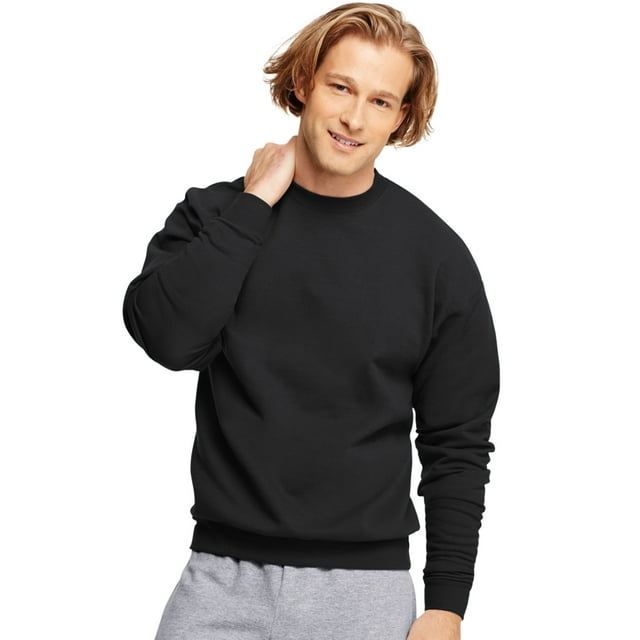 Hanes Chandail Molletonné à Col Rond ComfortBlend EcoSmart pour Hommes - Meilleur Vendeur, 2TG, Noir
