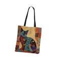 thumbnail image 1 of Bolso de lona jinwen Bolso de hombro de verano para mujer Gato de frente, 1 of 8