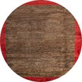 thumbnail image 1 of Ahgly Company Indoor Round Abstract Light Brown Abstract Area Rugs, 4' Round, 1 of 6
