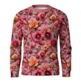 thumbnail image 7 of yuCgh Men's Long Sleeve Ribbed Pullover with Valentine's Day Pattern, Round Neck Casual Knit Sweater, Festive Design Comfort Fit Soft Fabric,Watermelon Red M, 7 of 7