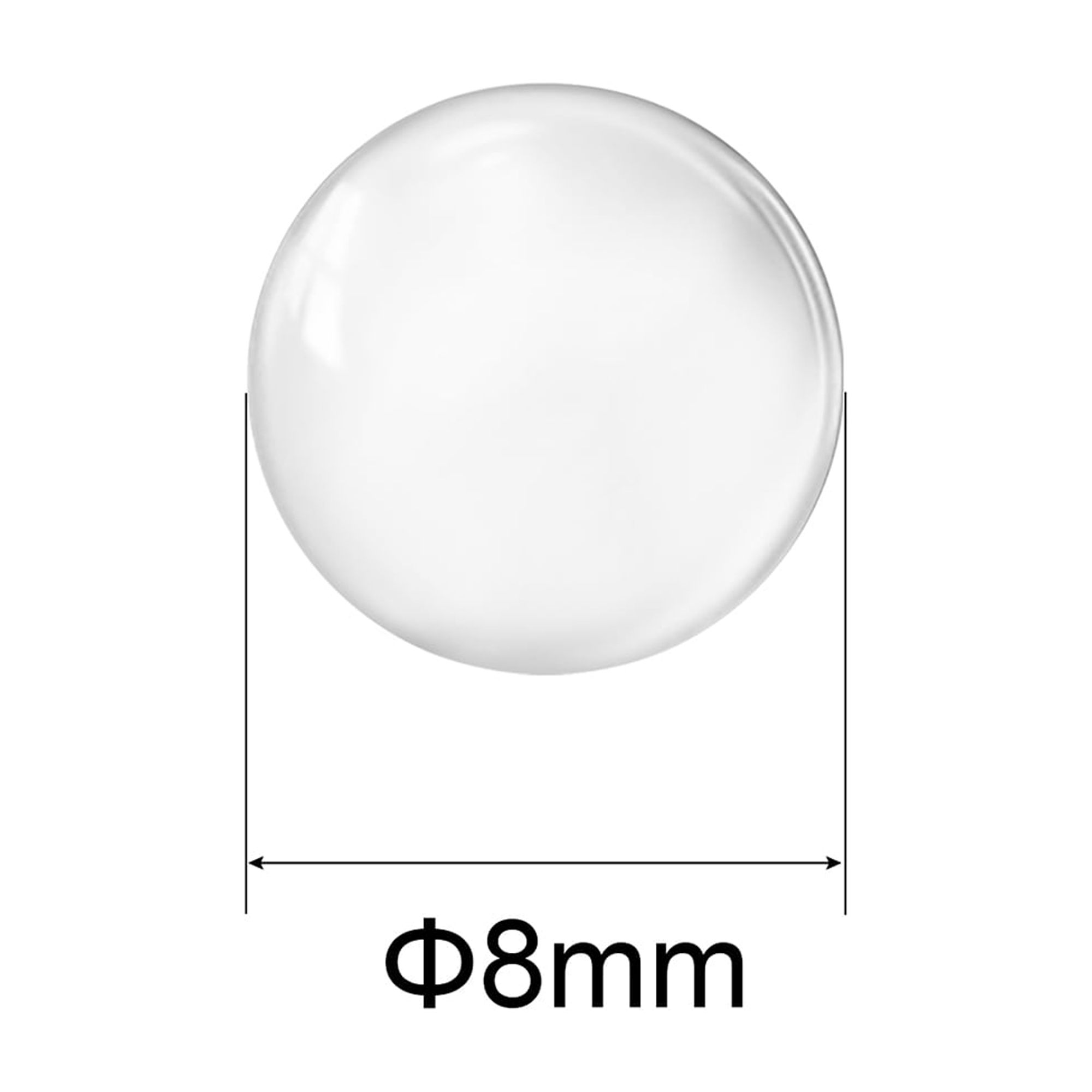 Unique Bargains Solid Round Clear Glass Ball Boiling Stones Made of Soda Lime Glass 0.32"