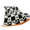 thumbnail image 1 of Sac Fall Blanket Orange Pumpkin Throw Blanket For Couch Ribbed Jacquard Soft Decorative Blanket Black White Checkered Pumpkin Throw Blankets For Light Blanket Cute Throw Blanket Couch Blanket Throw, 1 of 4