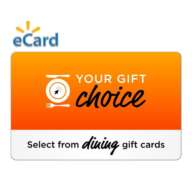 Your Gift Choice Dining $50 Gift Card (Email Delivery ...