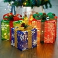 thumbnail image 3 of Xihbxyly Ofertas y Rebajas de Hoy: Liquidación Juego de 3 Cajas de Regalo Iluminadas para Decoración Navideña, Cajas de Regalo con Forma de Copo de Nieve, Cajas de Regalo Navideñas para El Hogar, 3 of 7