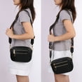 thumbnail image 6 of Shoulder Strap 2.5cm Wide Crossbody Strap, Dark Brown, Light Gold Buckle, 6 of 6