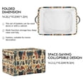 thumbnail image 2 of Yayeee Canvas Storage Basket with Handles for Shelves Fabric Bins Closet Organizer, Red Geometric, 2 of 8