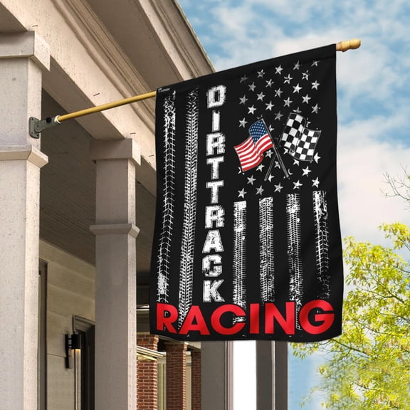 FLAGWIX American House Flag (29.5" x 39.5")-Dirt Track Racing Flag-Polyester Indoor Outdoor Flags