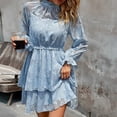 thumbnail image 4 of Vestido ajustado de mujer Vestido corto de túnica de color sólido Traje diario de medio cuello alto Hugtrwg Para estrenar, 4 of 7