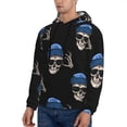 thumbnail image 2 of Hoodies for Men - halloween cool skull Long Sleeve Comfrt Men'S Fashion Hoodies & Sweatshirts, Sweatshirts for Men Hoodies Pullover Clothing Clothes with Pouch, 2 of 7