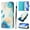 Blue Flower, variant on Designed for Samsung Galaxy S26 Plus Premium PU Leather Pattern Flip Wallet Case Cover, Card Slots & Kickstand Wrist Strap Magnetic Closure Protective Phone Case for S26 Plus, Landscape
