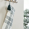 thumbnail image 3 of VHC Brands Pine Grove Plaid Christmas Stocking for Christmas Decorations with Hanging Loop Fireplace 12x20, Green White, 3 of 6