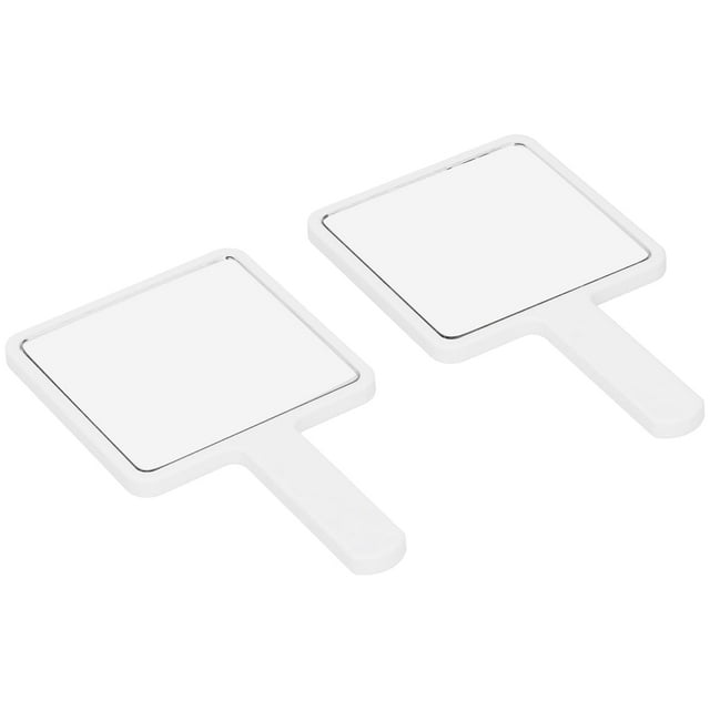 Makeup Mirror, 2pcs Handheld Makeup Mirror Portable Square Vanity Mirror Compact Beauty Cosmetic Tool