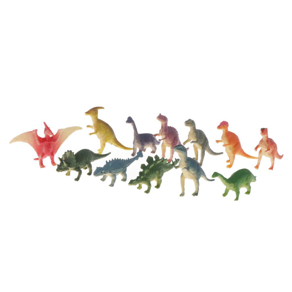 12pcs/set Large Assorted Dinosaurs Toy Plastic Figures Simulation Model Dinosaur 