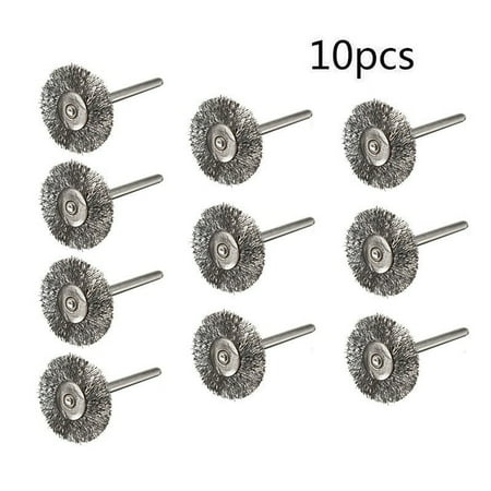 

BAMILL 10pcs 22mm Steel Wire Wheel Brushes for Mini Drill Rotary Tools Polishing Brush